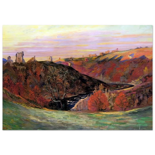 Sunset in Creuse - 1898 - Armand Guillaumin Brushed Aluminum Print - 70x100 cm / 28x40 inches | Armand Guillaumin Aluminum Print | Armand Guillaumin Prints