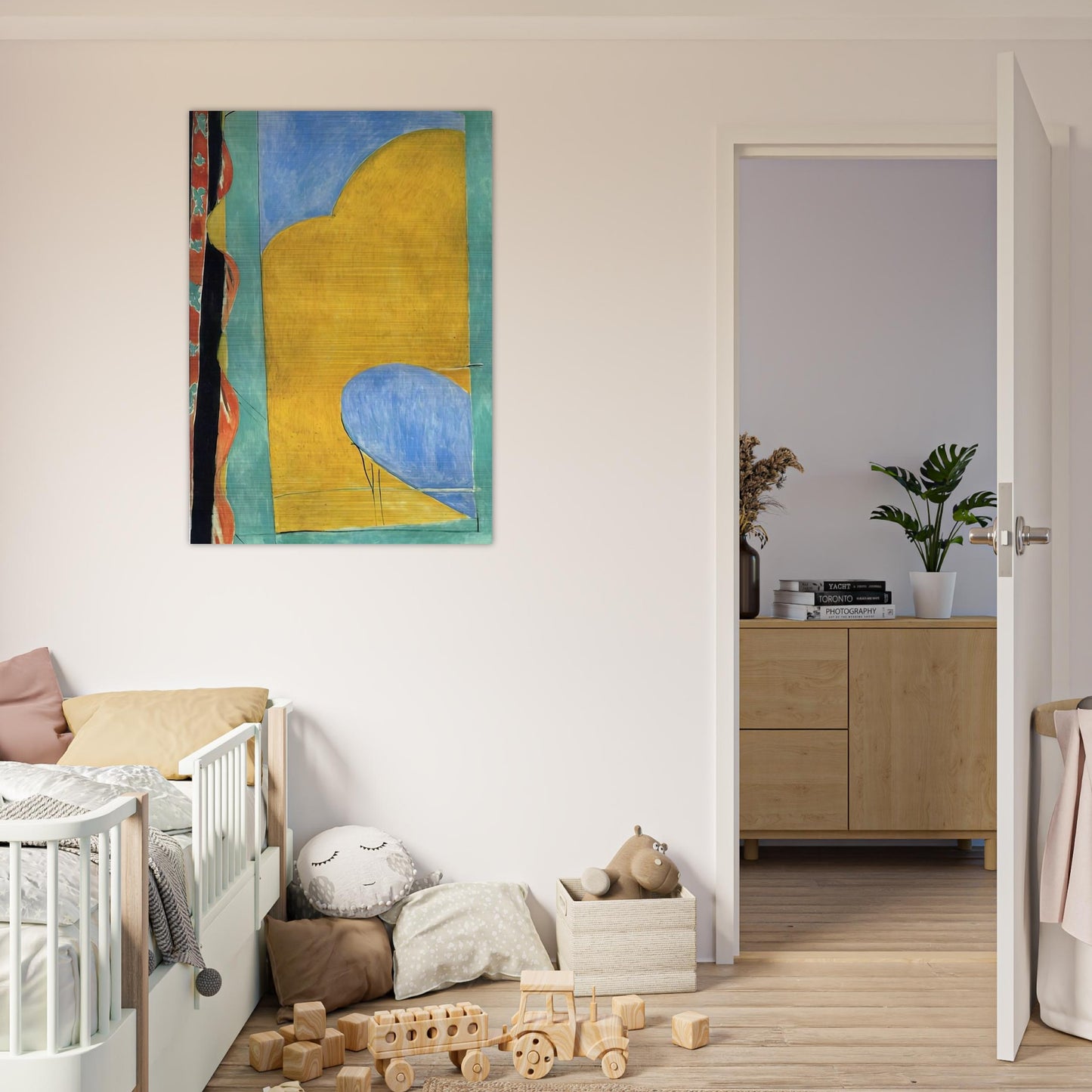 THE YELLOW CURTAIN - Henri Matisse Brushed Aluminum Print - 70x100 cm / 28x40 inches | Henri Matisse Aluminum Print | Henri Matisse Prints