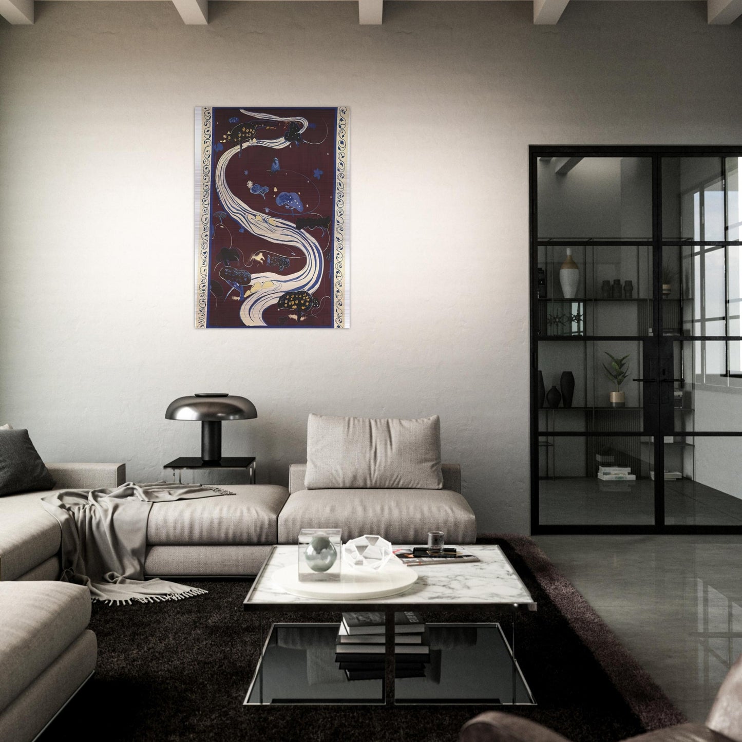 The River - figurative - Brett Whiteley Brushed Aluminum Print - 70x100 cm / 28x40 inches | Brett Whiteley Aluminum Print | Brett Whiteley Prints