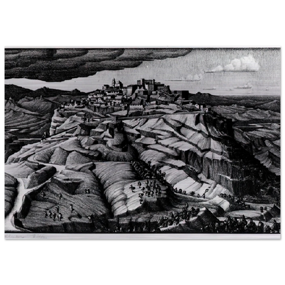 SANTA SEVERINA CALABRIA FEBRUARY 1931 1931 - MC Escher Brushed Aluminum Print - 70x100 cm / 28x40 inches | MC Escher Aluminum Print | MC Escher Prints | Maurits Cornelis Escher Prints
