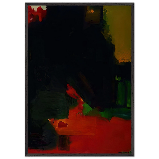 Nocturnal Splendor - Hans Hofmann 70x100 cm / 28x40 inches Framed Art Print – Black Wooden Frame