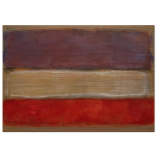 Untitled Purple, White, and Red - 1953 - Mark Rothko Brushed Aluminum Print - 70x100 cm / 28x40 inches | Mark Rothko Aluminum Print | Mark Rothko Prints