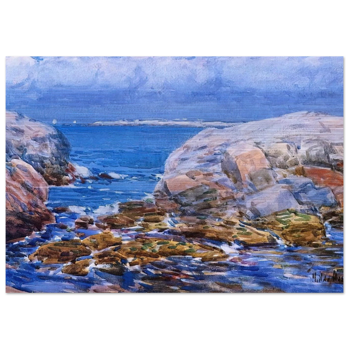 Duck Island, Isles of Shoals - Childe Hassam Brushed Aluminum Print - 70x100 cm / 28x40 inches | Childe Hassam Aluminum Print | Childe Hassam Prints