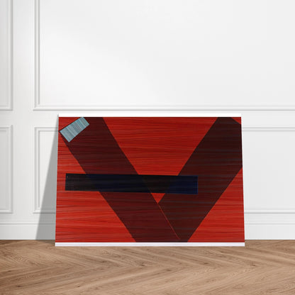 Blue Line - Sam Gilliam Brushed Aluminum Print - 70x100 cm / 28x40 inches | Sam Gilliam Aluminum Print | Sam Gilliam Prints