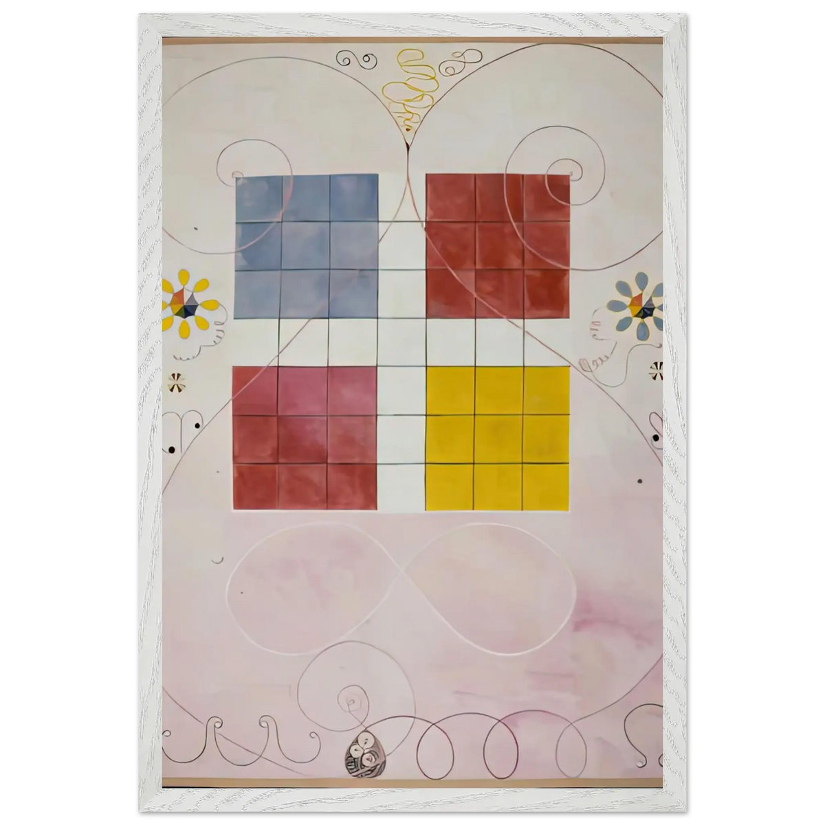 Hilma af Klint - DE TIO ST RSTA N 10 ALDERDOMEN 1907 Wall art - 30x40 cm / 12x16 Inches - Premium Wooden Framed Poster With Fine Art Paper - Wood frame
