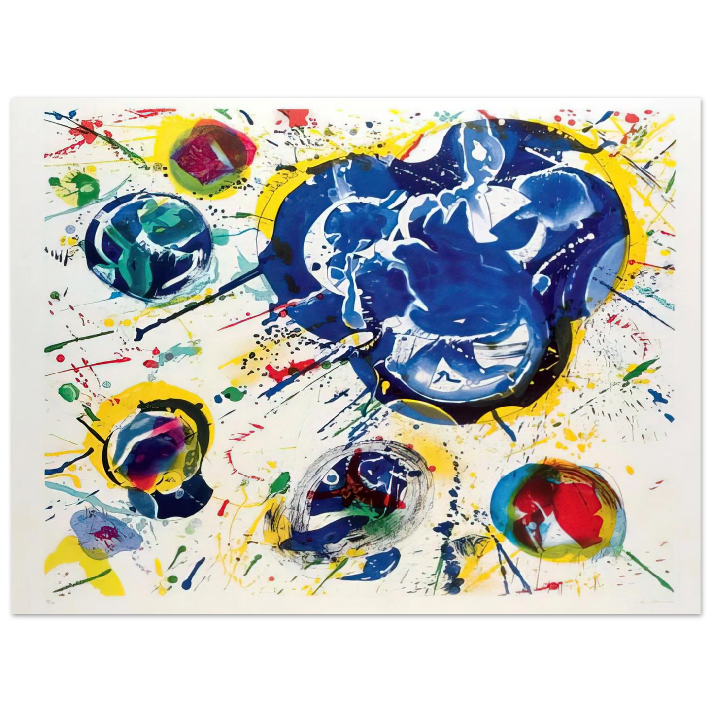 Sam Francis - Untitled I  L I 87   75x100 cm / 30x40inches Fine Art Poster