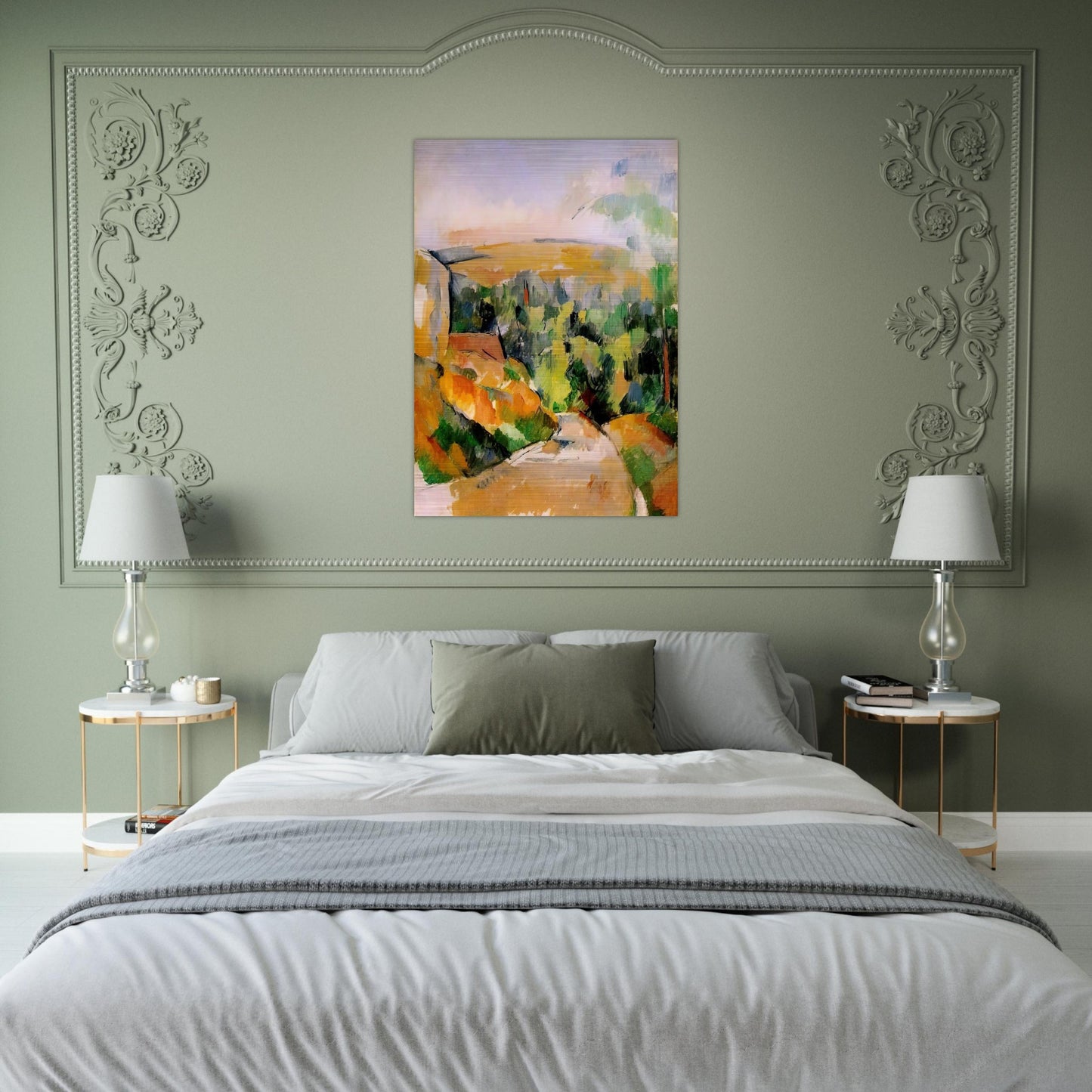 The Bend in the road - Paul Cézanne Brushed Aluminum Print - 70x100 cm / 28x40 inches | Paul Cézanne Aluminum Print | Paul Cézanne Prints