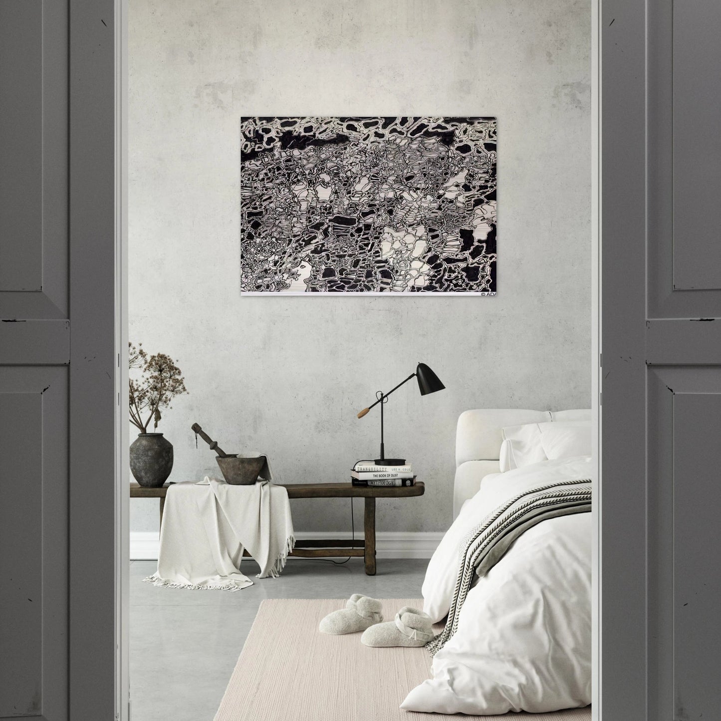 BRIGHT METEOR - Jean Dubuffet Brushed Aluminum Print - 70x100 cm / 28x40 inches | Jean Dubuffet Aluminum Print | Jean Dubuffet Prints