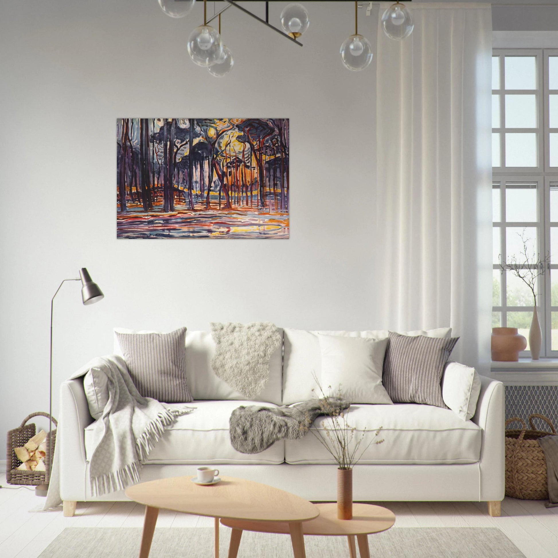 Woods near Oele - Piet Mondrian Brushed Aluminum Print - 70x100 cm / 28x40 inches | Piet Mondrian Aluminum Print | Piet Mondrian Prints