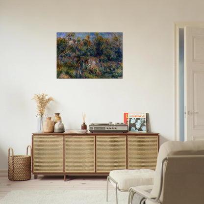 The Painter Taking a Stroll at Cagnes - Pierre-Auguste Renoir Brushed Aluminum Print - 70x100 cm / 28x40 inches | Pierre-Auguste Renoir Aluminum Print | Pierre-Auguste Renoir Prints