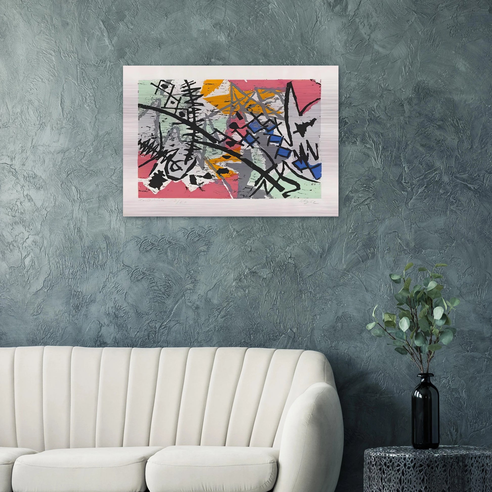Farbholzschnitt 1952-4 - 1952 - Ernst Wilhelm Nay Brushed Aluminum Print - 70x100 cm / 28x40 inches | Ernst Wilhelm Nay Aluminum Print | Ernst Wilhelm Nay Prints