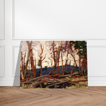 BURNT COUNTRY EVENING SKETCH FOR BURNT LAND 1914 - Tom Thomson Acrylic Print - 70x100 cm / 28x40″ inches