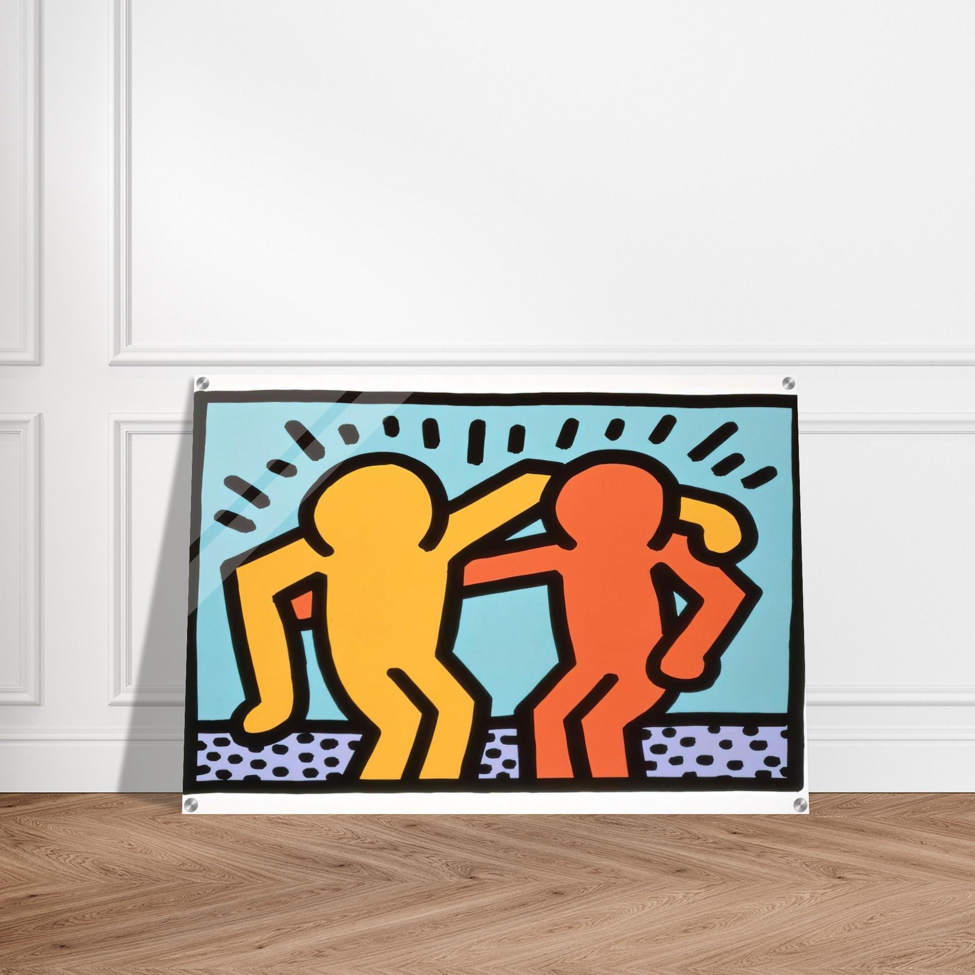 BEST BUDDIES 1990 - Keith Haring Acrylic Print - 70x100 cm / 28x40″ inches