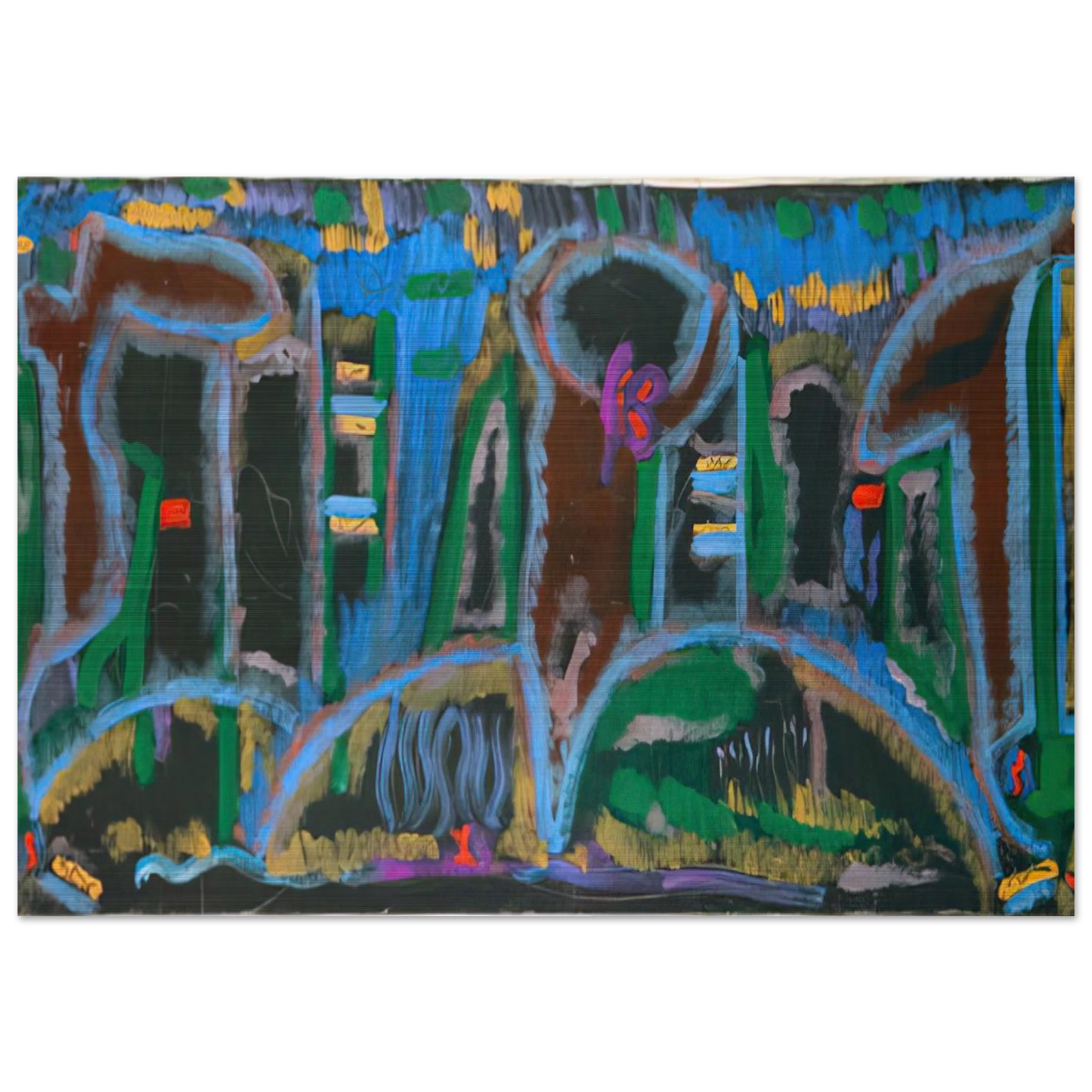 Garden in Saint Denis - 1980 - Betty Parsons Brushed Aluminum Print - 70x100 cm / 28x40 inches | Betty Parsons Aluminum Print | Betty Parsons Prints