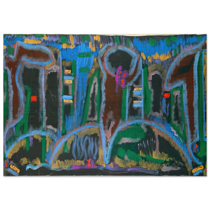 Garden in Saint Denis - 1980 - Betty Parsons Brushed Aluminum Print - 70x100 cm / 28x40 inches | Betty Parsons Aluminum Print | Betty Parsons Prints