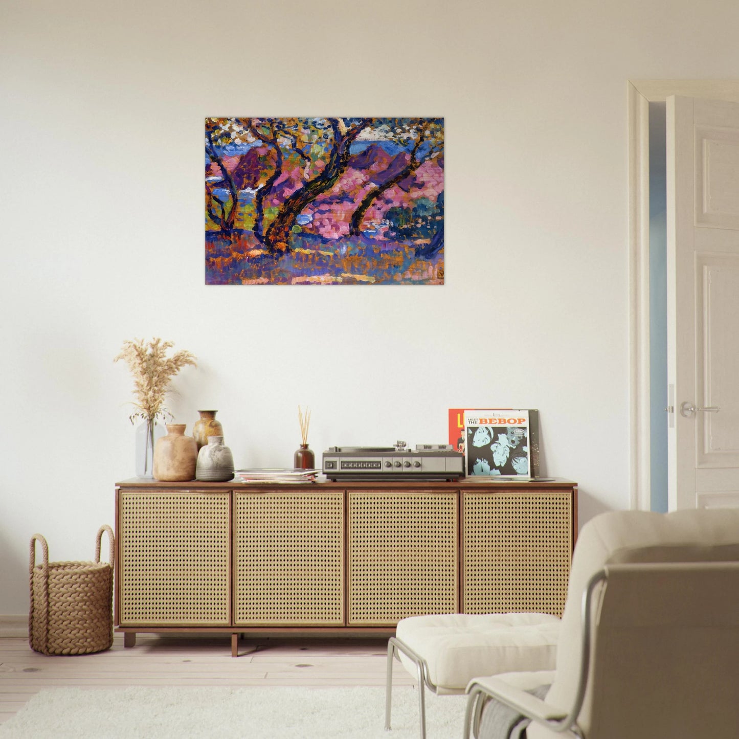 IN THE SHADE OF THE PINES STUDY 1905 - Theo van Rysselberghe Brushed Aluminum Print - 70x100 cm / 28x40 inches | Theo van Rysselberghe Aluminum Print | Theo van Rysselberghe Prints