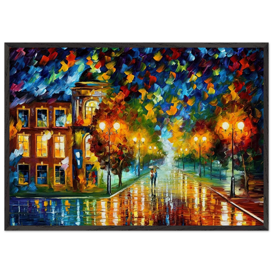 Leonid Afremov N22 - Leonid Afremov 70x100 cm / 28x40 inches Framed Art Print – Black Wooden Frame