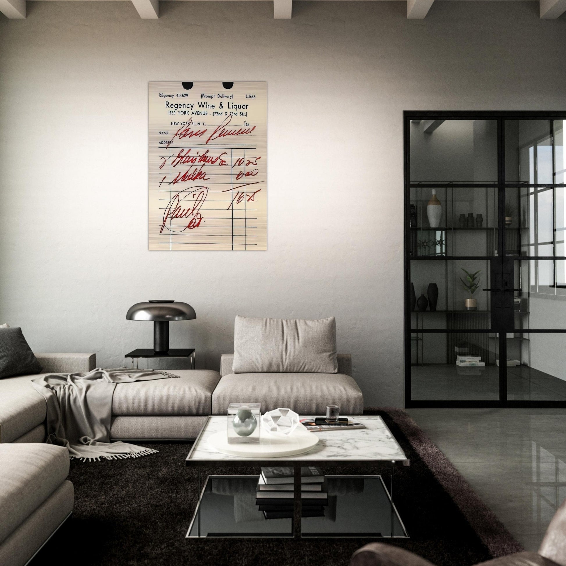 Paris Review Poster - Andy Warhol Brushed Aluminum Print - 70x100 cm / 28x40 inches | Andy Warhol Aluminum Print | Andy Warhol Prints