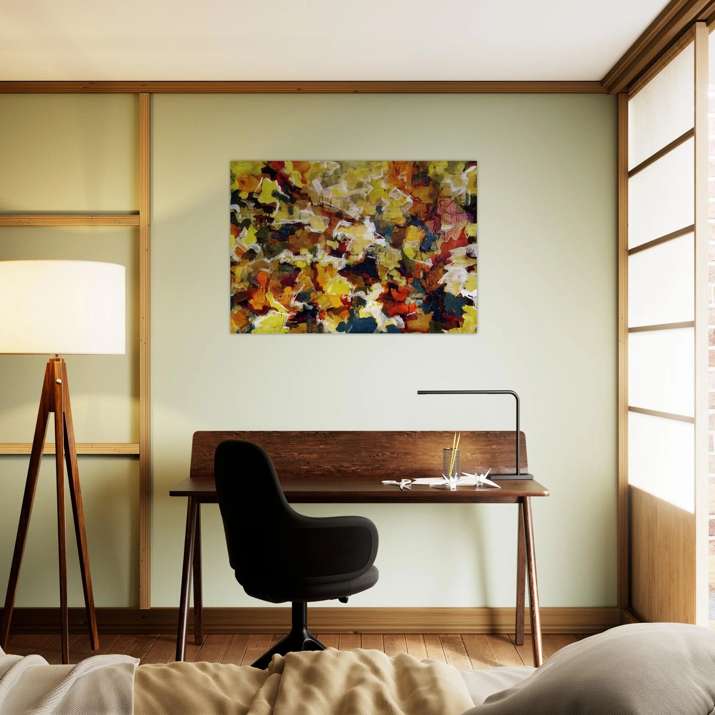 ABSTRACT EXPRESSIONIST AUTUMN SKY 1953 - Audrey Flack Brushed Aluminum Print - 70x100 cm / 28x40 inches | Audrey Flack Aluminum Print | Audrey Flack Prints
