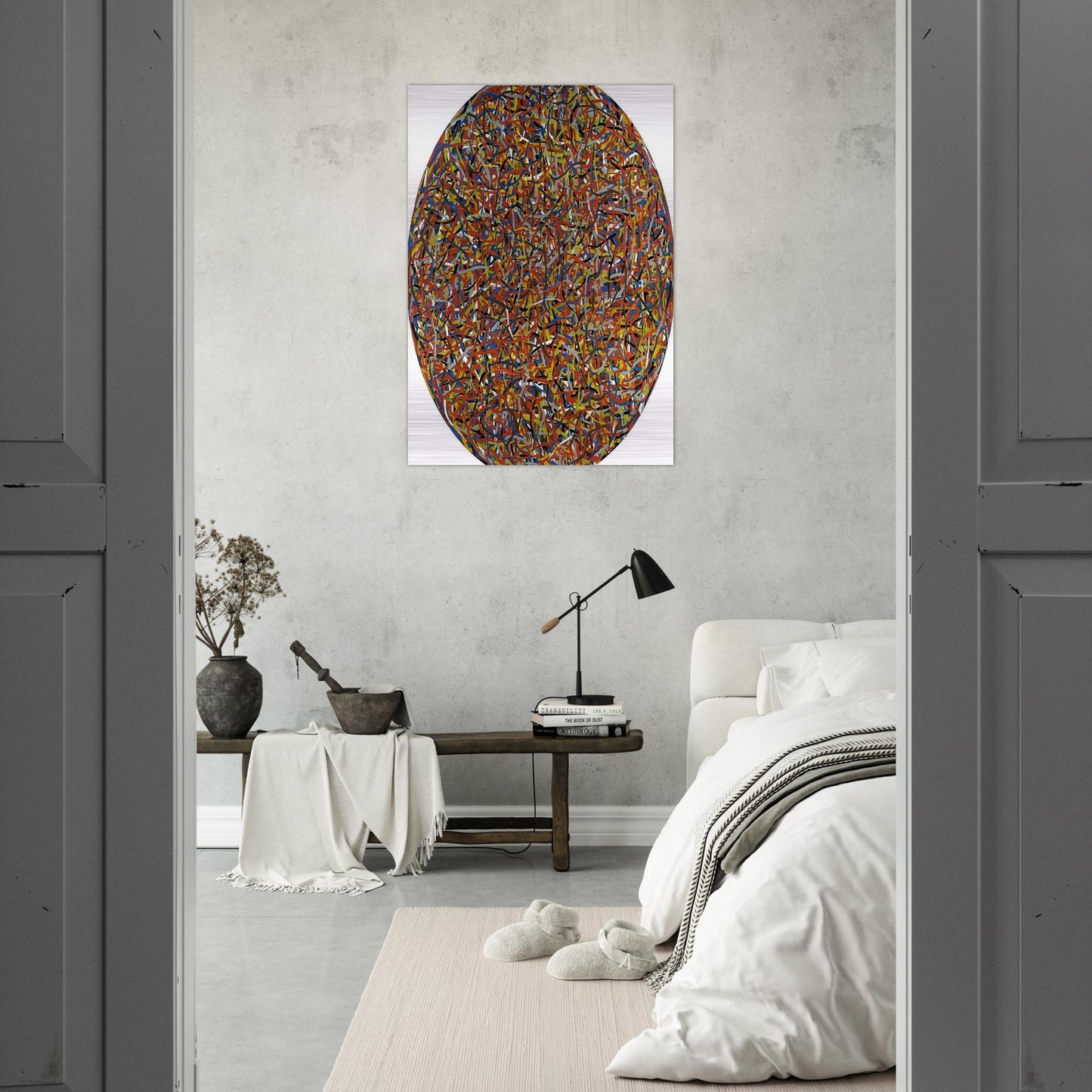 Lines in All Directions - Sol LeWitt Brushed Aluminum Print - 70x100 cm / 28x40 inches | Sol LeWitt Aluminum Print | Sol LeWitt Prints