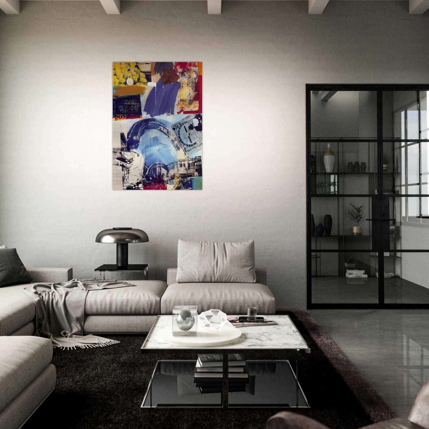HARBOR - Robert Rauschenberg Brushed Aluminum Print - 70x100 cm / 28x40 inches | Robert Rauschenberg Aluminum Print | Robert Rauschenberg Prints