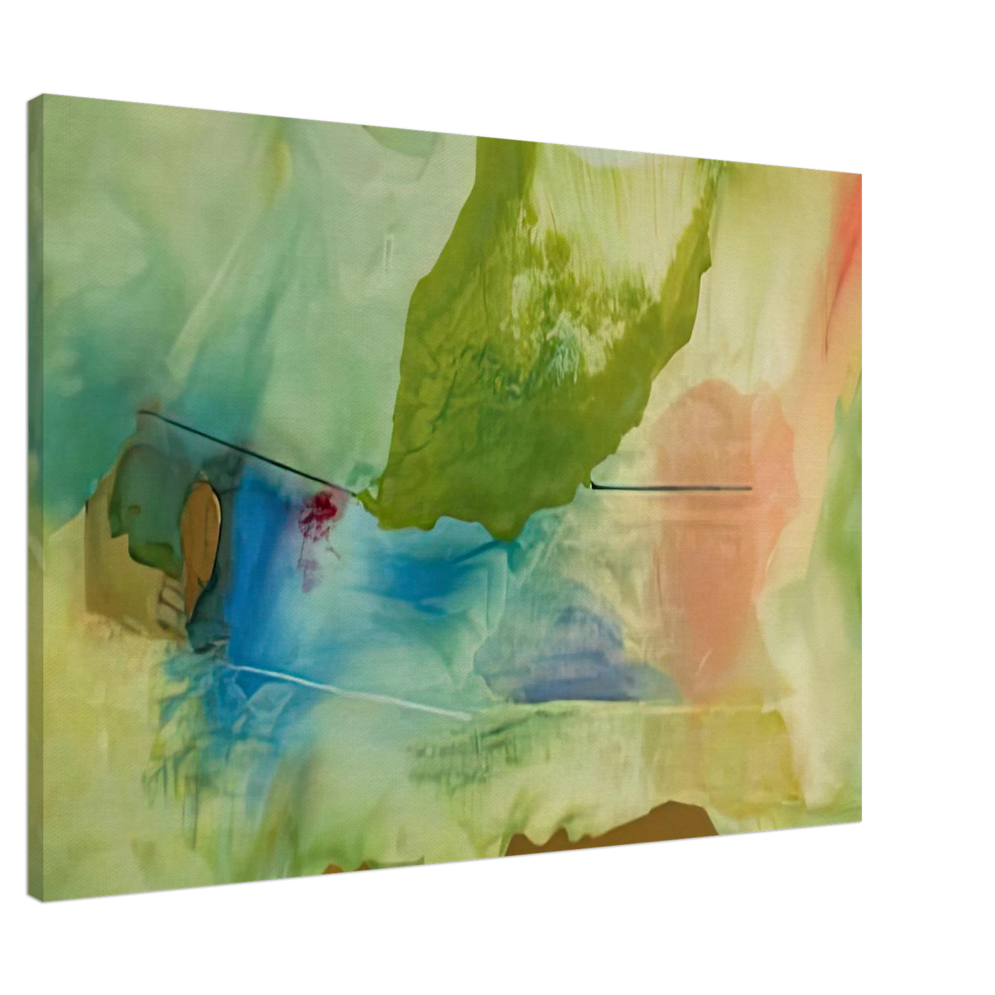 Helen Frankenthaler - Hint from Bassano, 1973- Wall Art - 60x80 cm / 24x32 inches - Fine Art Poster-canvas - -