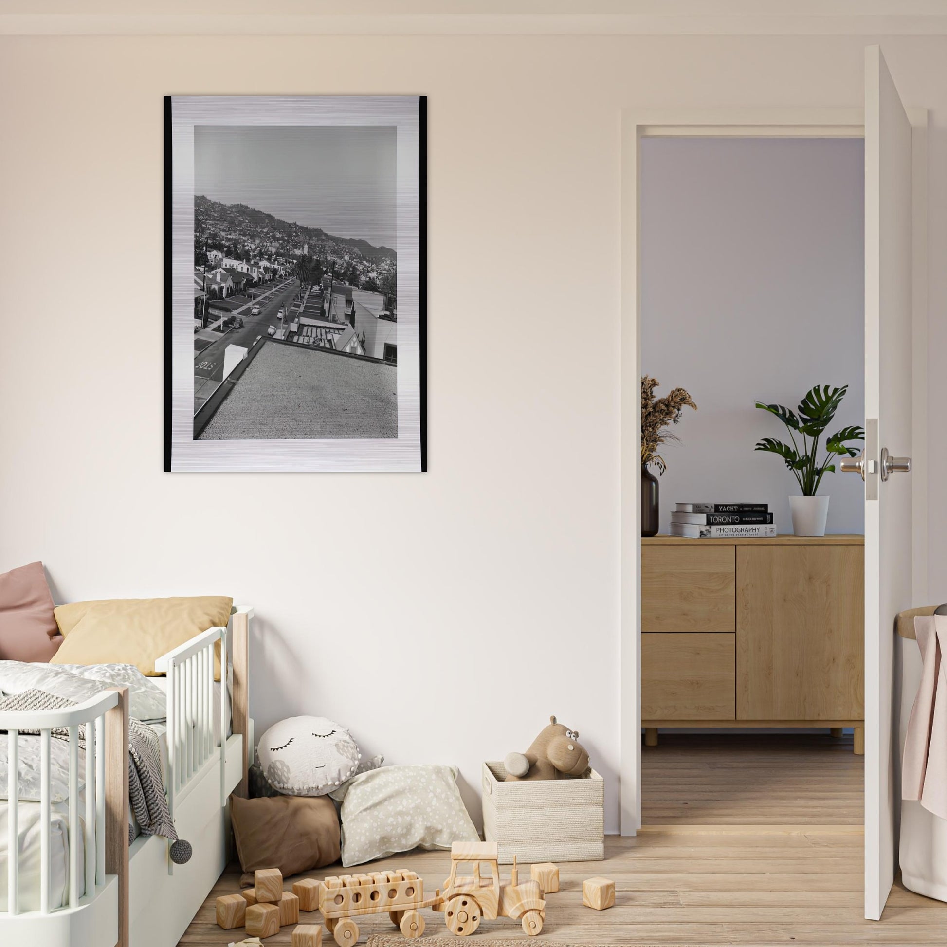 RESIDENTIAL ROOFTOPS SERIES 1 - Edward Ruscha Brushed Aluminum Print - 70x100 cm / 28x40 inches | Edward Ruscha Aluminum Print | Edward Ruscha Prints