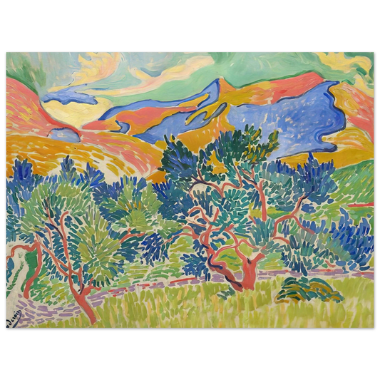 Andre Derain - MOUNTAINS AT COLLIOURE 1905  75x100 cm / 30x40inches Fine Art Poster