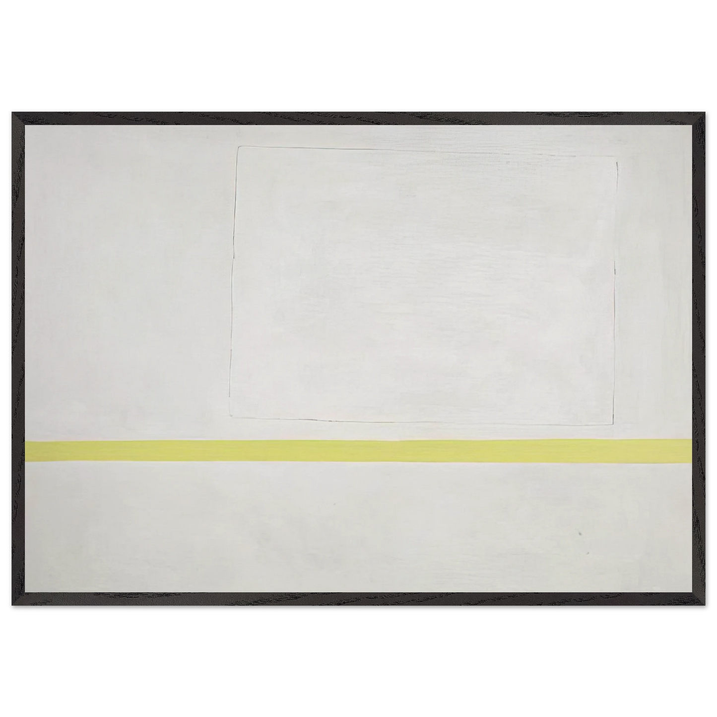 White Sun-Box - 1966 - Theodoros Stamos 70x100 cm / 28x40 inches Framed Art Print – Black Wooden Frame