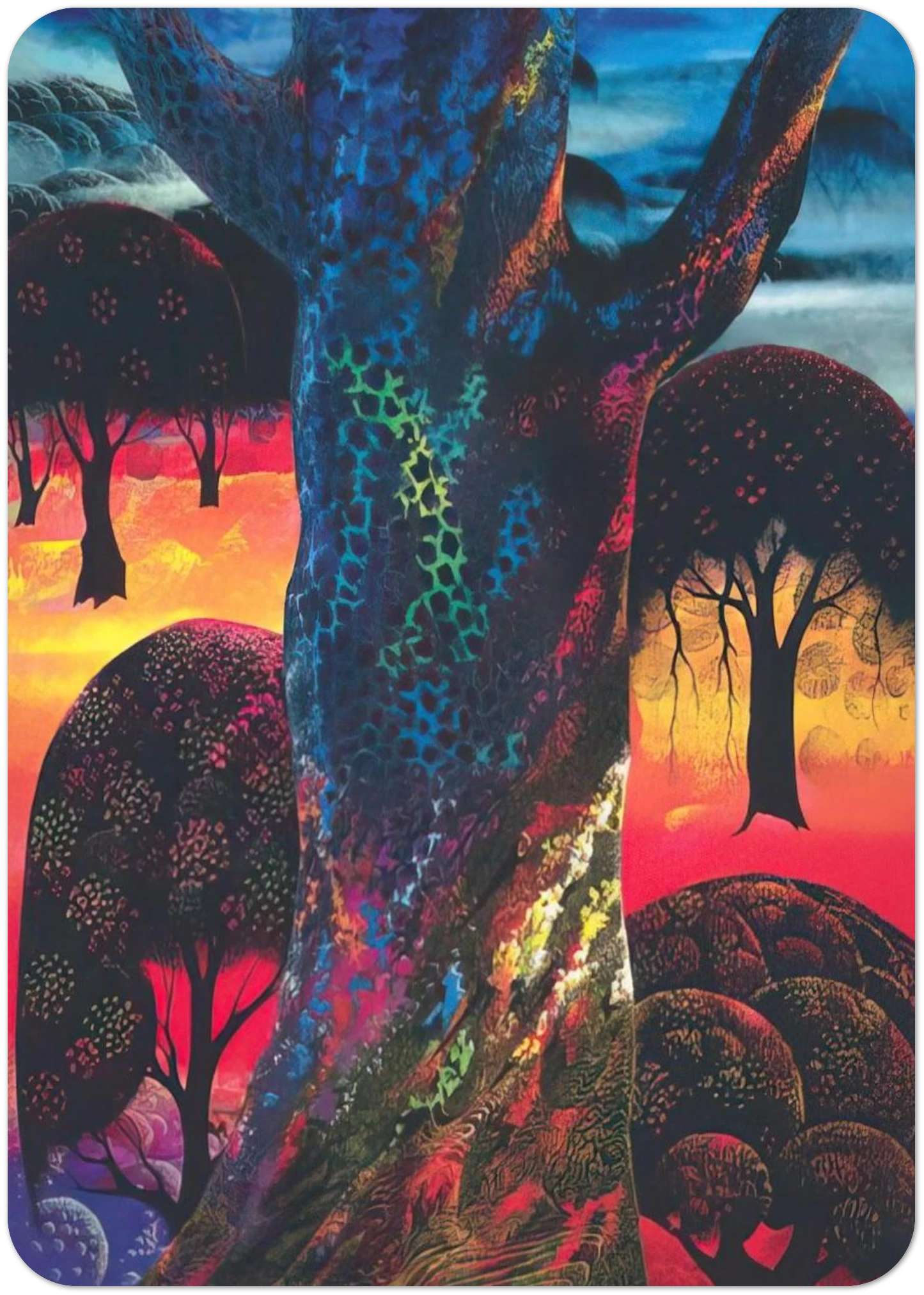 Fire Magic By Eyvind Earle Pack of 10 Post Cards | Eyvind Earle Post Cards | A6 (10.5 x 14.8 cm) - 4.1 x 5.8 inches