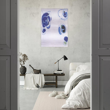 Blue Balls VII - Sam Francis Brushed Aluminum Print - 70x100 cm / 28x40 inches | Sam Francis Aluminum Print | Sam Francis Prints