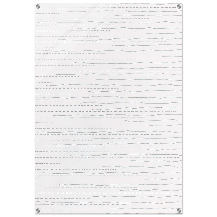Alternate Not-Straight Lines From the Right Side and Broken Lines From the Left Side of Random Length - Sol LeWitt Acrylic Print - 70x100 cm / 28x40″ inches