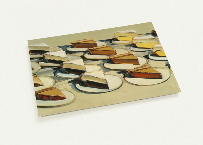 Pies, Pies, Pies - 1961 By Wayne Thiebaud Pack of 10 Post Cards | Wayne Thiebaud Post Cards | A6 (10.5 x 14.8 cm) - 4.1 x 5.8 inches
