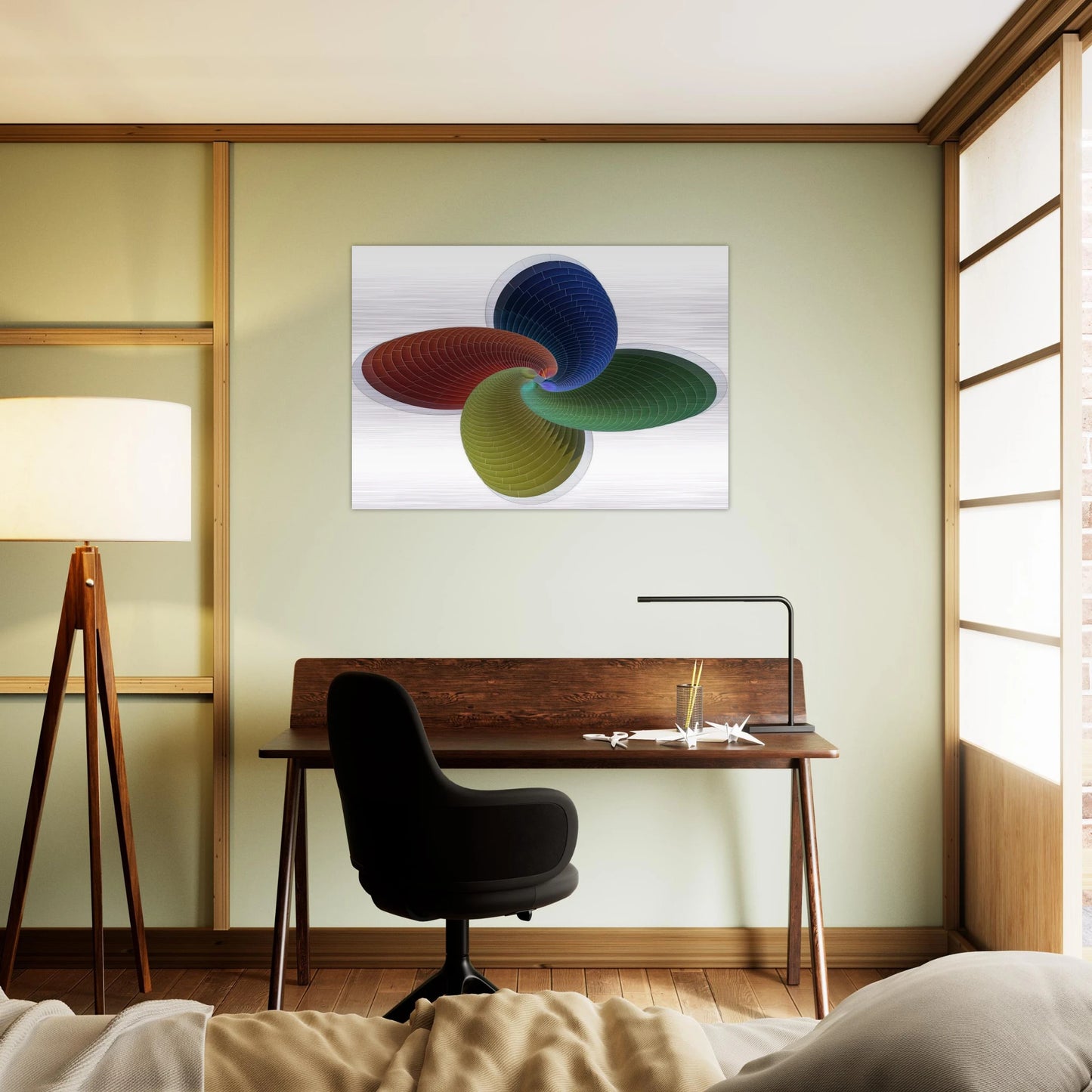 Tower of Fire, parametric model - Abstract Art - Johannes Itten Brushed Aluminum Print - 70x100 cm / 28x40 inches | Johannes Itten Aluminum Print | Johannes Itten Prints