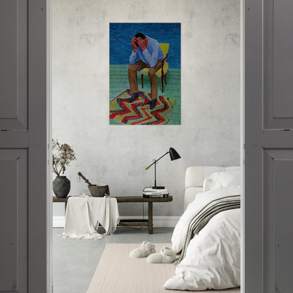 David Hockney - David Hockney Brushed Aluminum Print - 70x100 cm / 28x40 inches | David Hockney Aluminum Print | David Hockney Prints