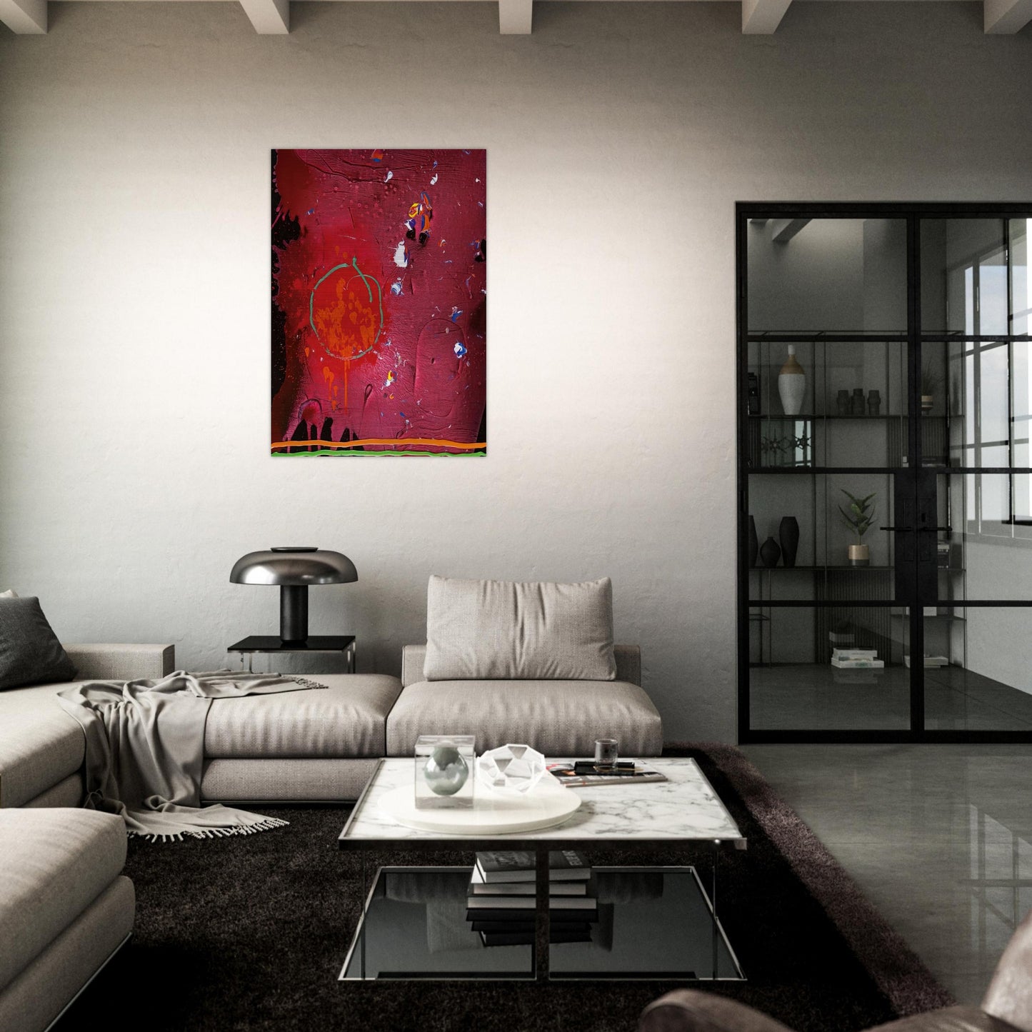 One Life - 5.11.07 - 2007 - John Hoyland Brushed Aluminum Print - 70x100 cm / 28x40 inches | John Hoyland Aluminum Print | John Hoyland Prints