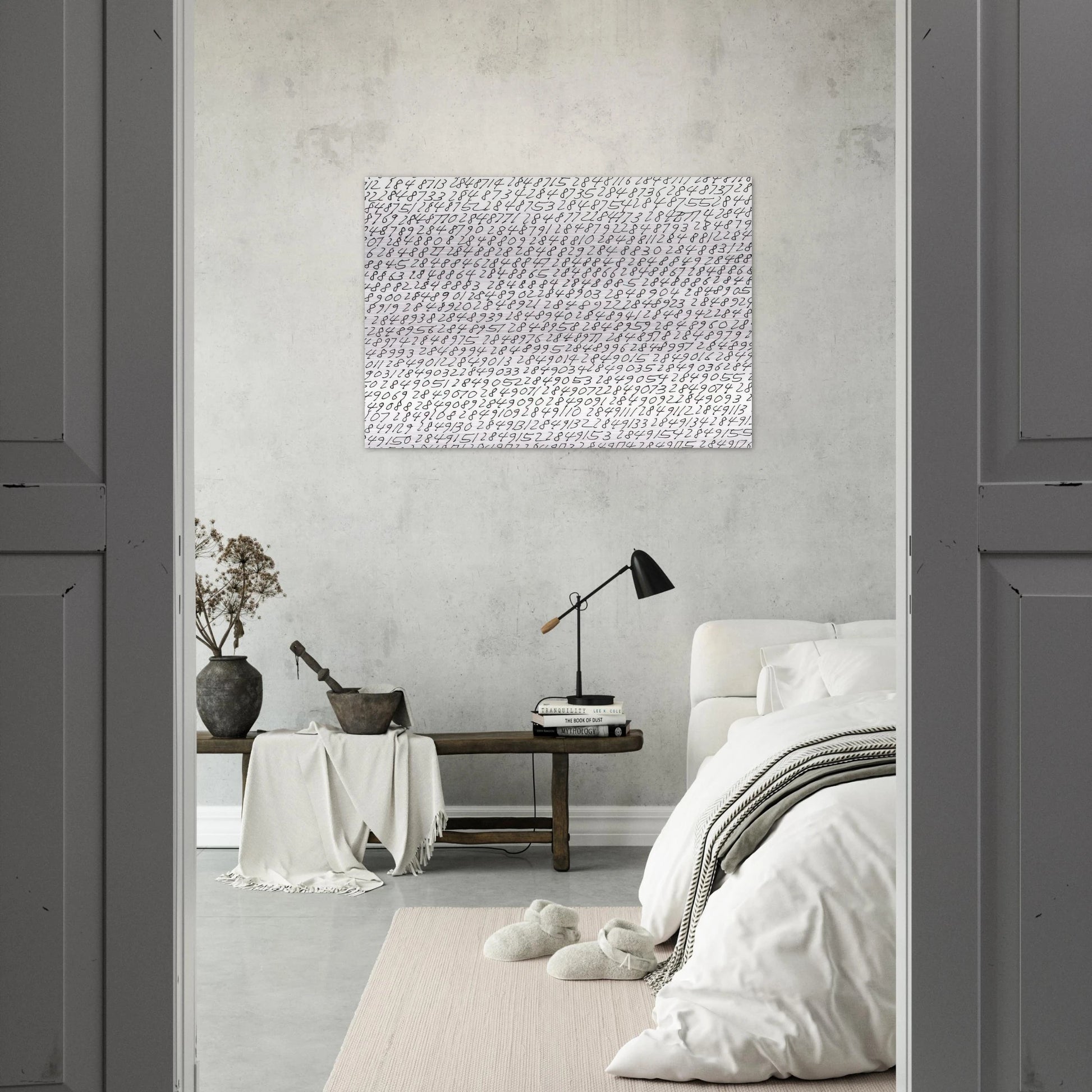 19651 - ∞, Detail - Conceptual Art - Roman Opalka Brushed Aluminum Print - 70x100 cm / 28x40 inches | Roman Opalka Aluminum Print | Roman Opalka Prints