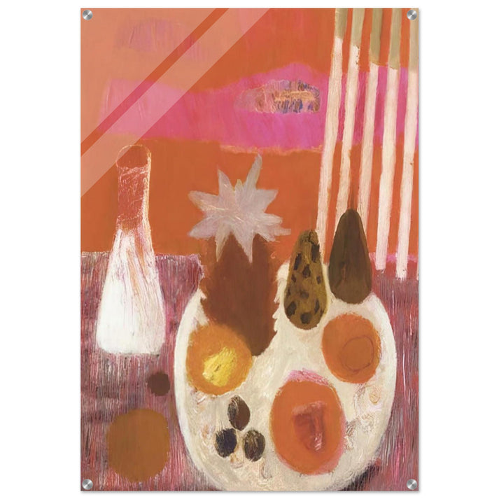 Still life, Merindol - Naïve Art Primitivism - Mary Fedden Acrylic Print - 70x100 cm / 28x40″ inches | Mary Fedden Wall Art | Mary Fedden Prints