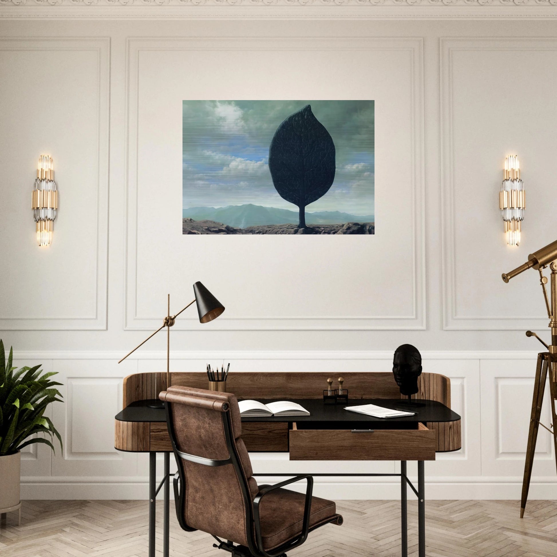 PLAIN OF AIR 1940 - Rene Magritte Brushed Aluminum Print - 70x100 cm / 28x40 inches | Rene Magritte Aluminum Print | Rene Magritte Prints