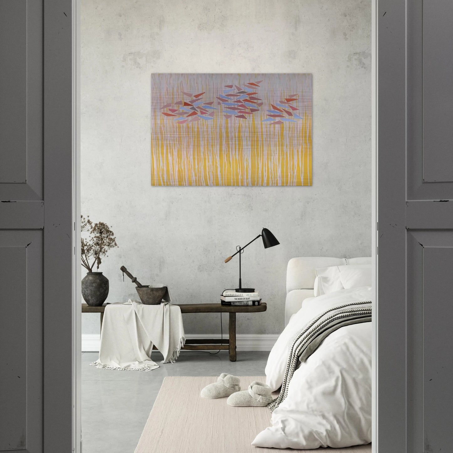 Vari-color gold - 1976 - Robert Goodnough Brushed Aluminum Print - 70x100 cm / 28x40 inches | Robert Goodnough Aluminum Print | Robert Goodnough Prints