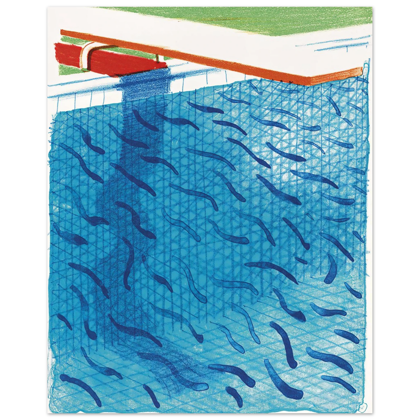 David Hockney - David Hockney Wall art - 30x30 cm / 12x12 inches - Premium Wooden Framed Poster With Fine Art Paper-canvas - Black frame