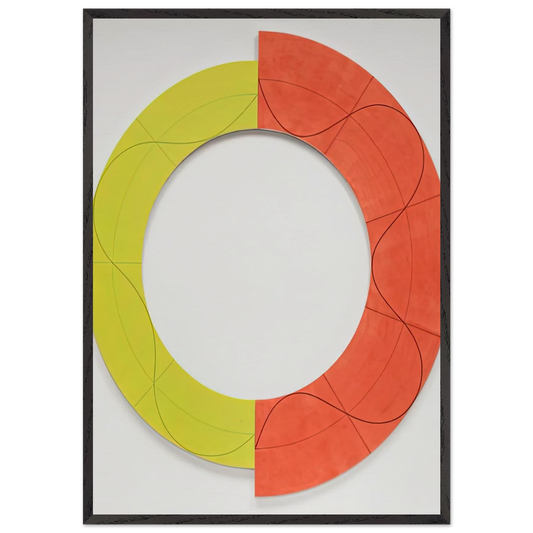 SPLIT RING IMAGE 1 2009 - Robert Mangold 70x100 cm / 28x40 inches Framed Art Print – Black Wooden Frame
