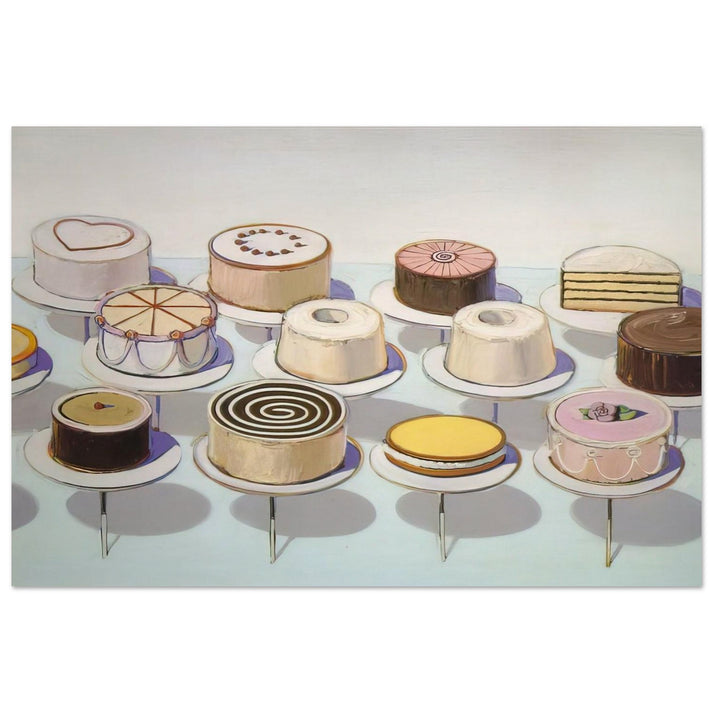 Cakes - 1963 - Wayne Thiebaud Art Prints - 100x150 cm / 40x60″ inches | Wayne Thiebaud Poster | Wayne Thiebaud Prints