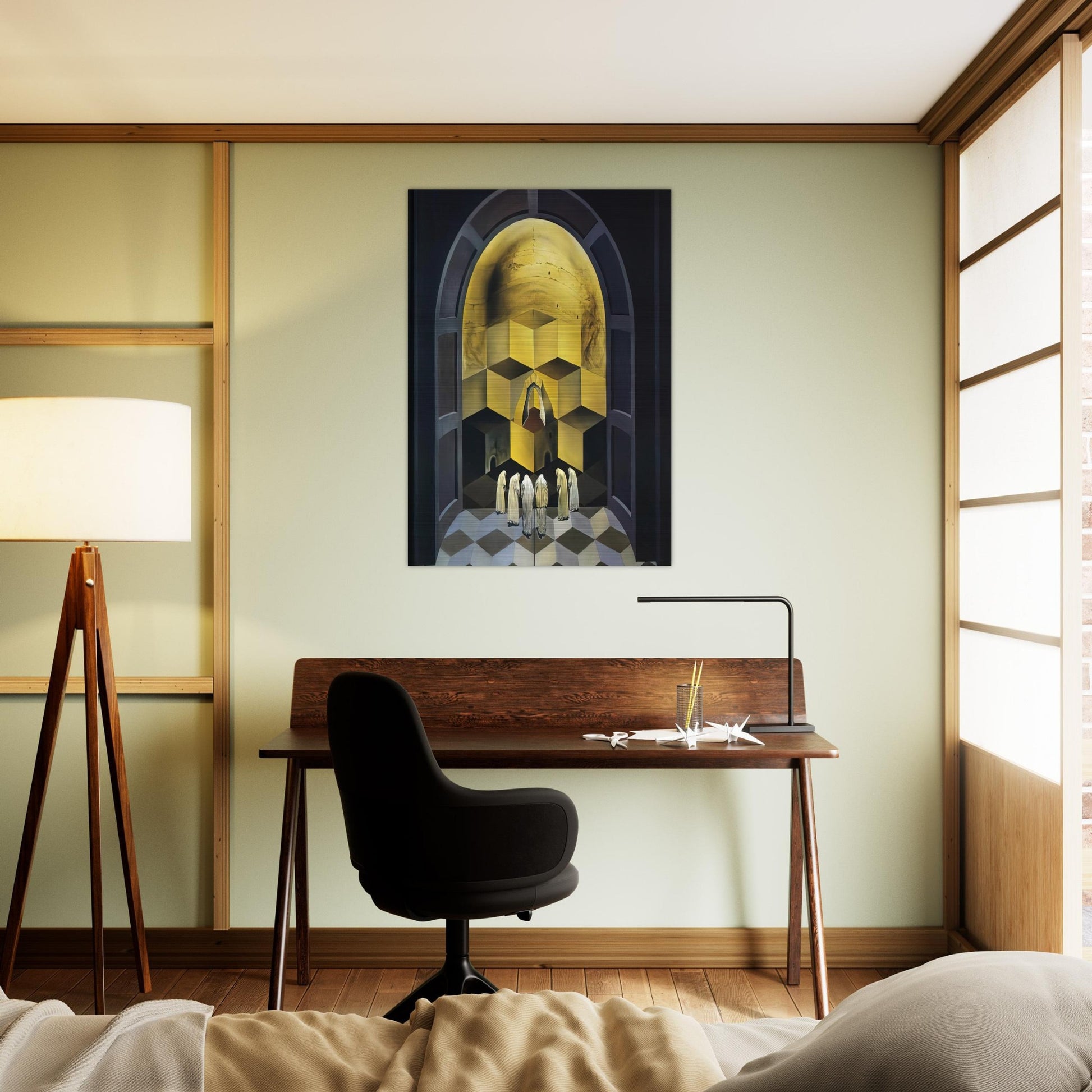 SKULL OF ZURBARAN - Salvador Dali Brushed Aluminum Print - 70x100 cm / 28x40 inches | Salvador Dali Aluminum Print | Salvador Dali Prints