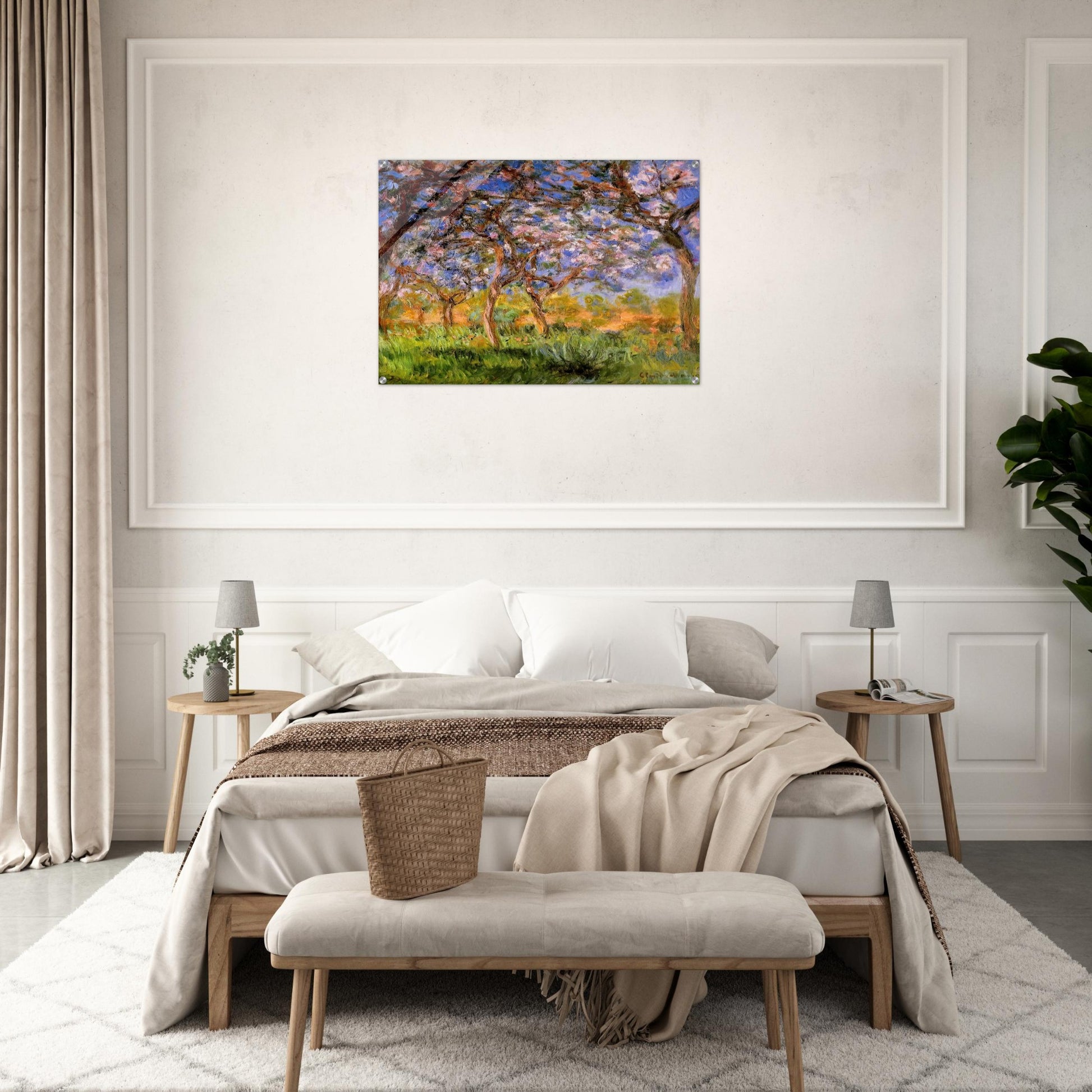 Giverny in Springtime - claude monet Acrylic Print - 70x100 cm / 28x40″ inches | claude monet Wall Art | claude monet Prints