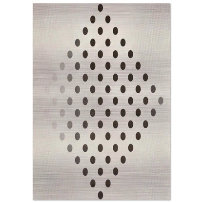 BLACK TO WHITE DISKS 1952 - Bridget Riley Brushed Aluminum Print - 70x100 cm / 28x40 inches | Bridget Riley Aluminum Print | Bridget Riley Prints