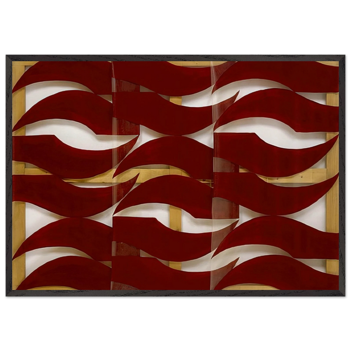 Rosso scuro - 1974 - Carla Accardi 70x100 cm / 28x40 inches Framed Art Print – Black Wooden Frame