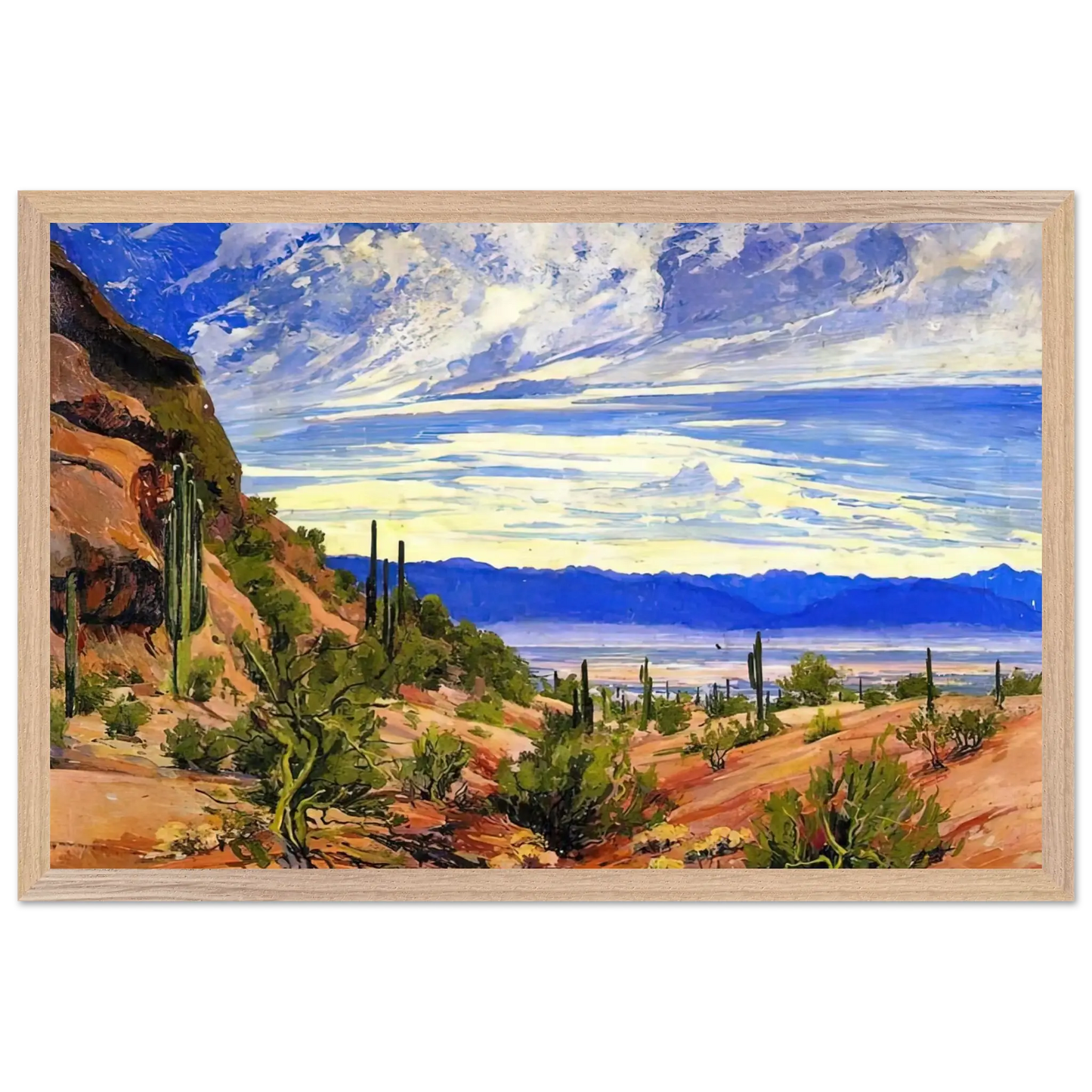 Maynard Dixon - WASHOE WICKIUP 1919 Wall art - A2 (42 x 59.4  cm) - Premium Wooden Framed Poster With Fine Art Paper - White frame
