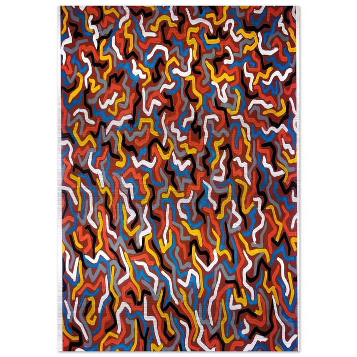 Squiggles - Sol LeWitt Brushed Aluminum Print - 70x100 cm / 28x40 inches | Sol LeWitt Aluminum Print | Sol LeWitt Prints