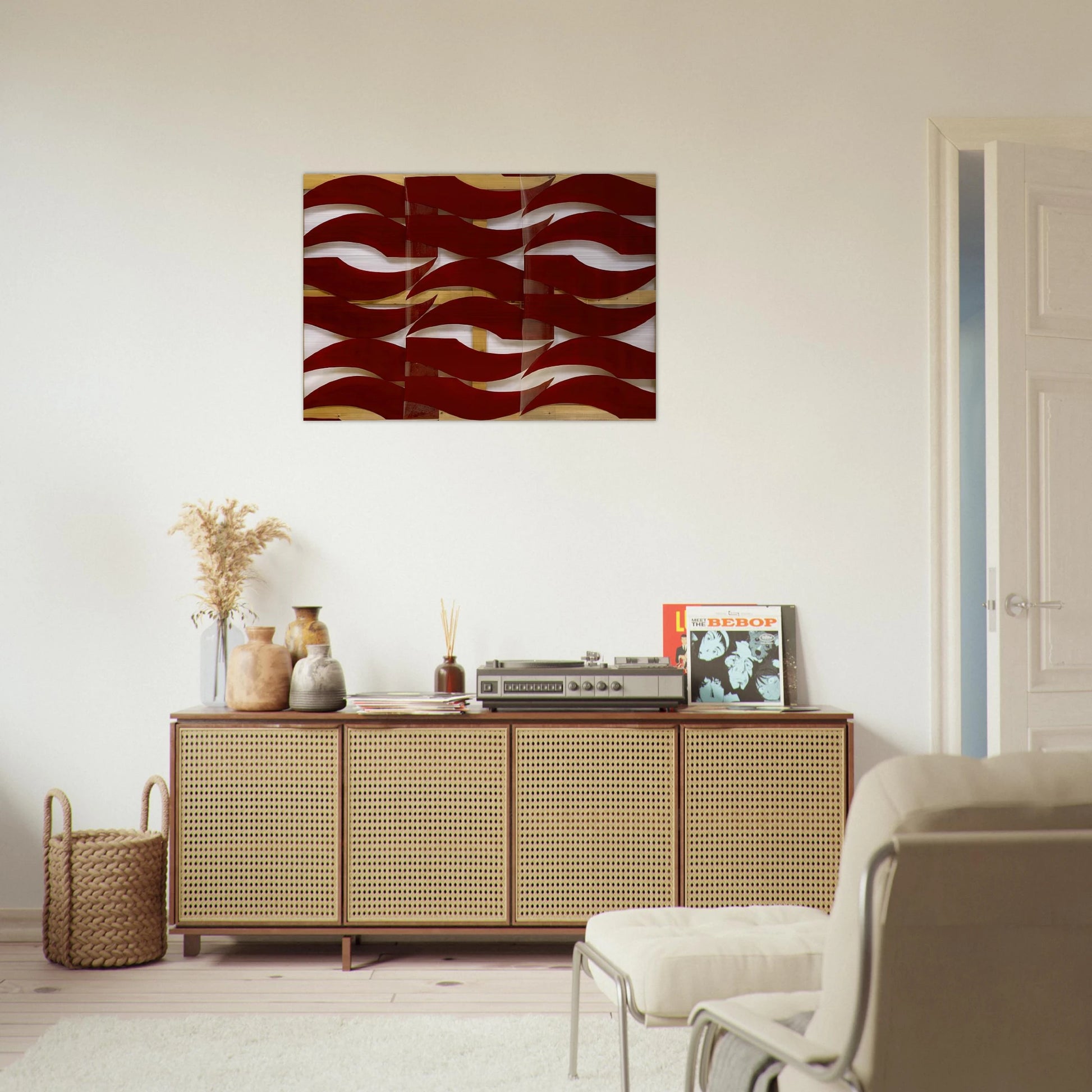 Rosso scuro - 1974 - Carla Accardi Brushed Aluminum Print - 70x100 cm / 28x40 inches | Carla Accardi Aluminum Print | Carla Accardi Prints